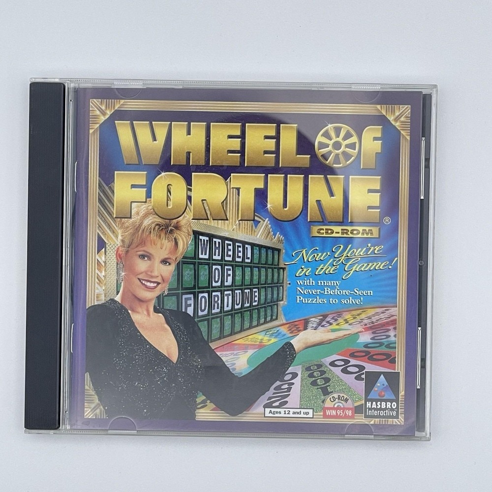 Wheel of Fortune CD-ROM‎ PC Game 1998 Hasbro – Windows 95/98 Vanna White